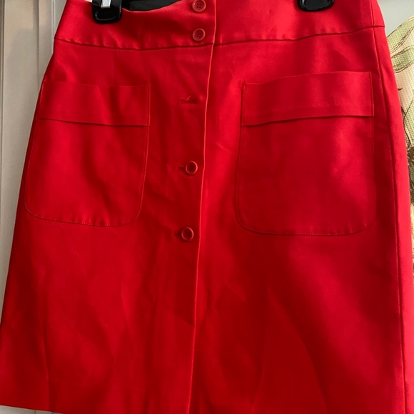 Cherry red Theory mini skirt size 6 - Picture 1 of 1